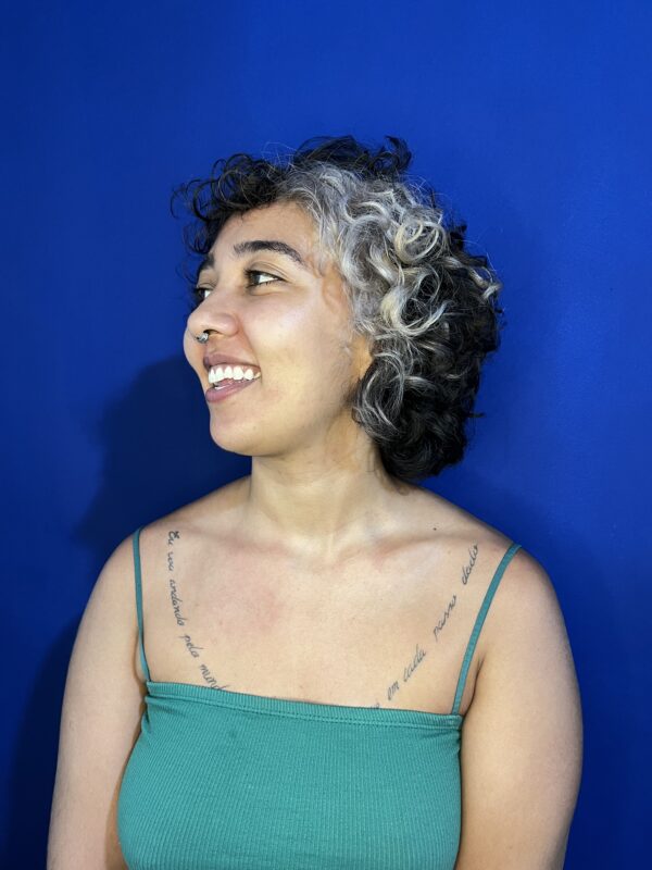 Colorblock platinado